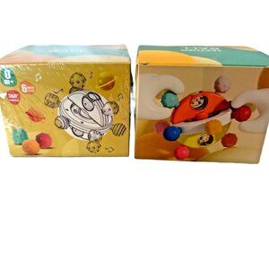 Baby Montessori Sensory Teething Toy Grasping Activities Bright Colors Lot Of 2